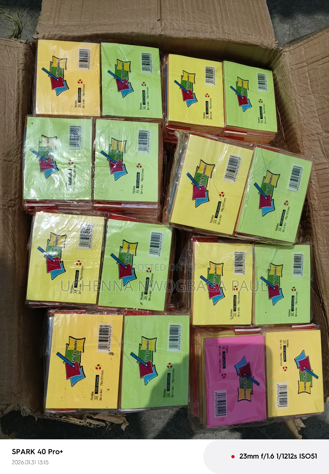 Sticky Note 3*3 600pcs