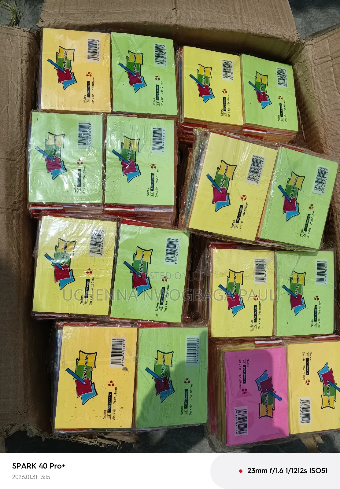 Sticky Note 3*3 600pcs