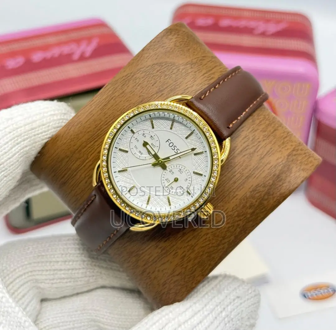 Fossil Ladies Leather/Stainless Steel Watches
