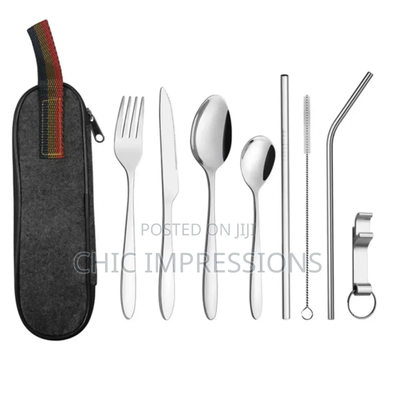 8pcs Portable Travel Cutlery Set
