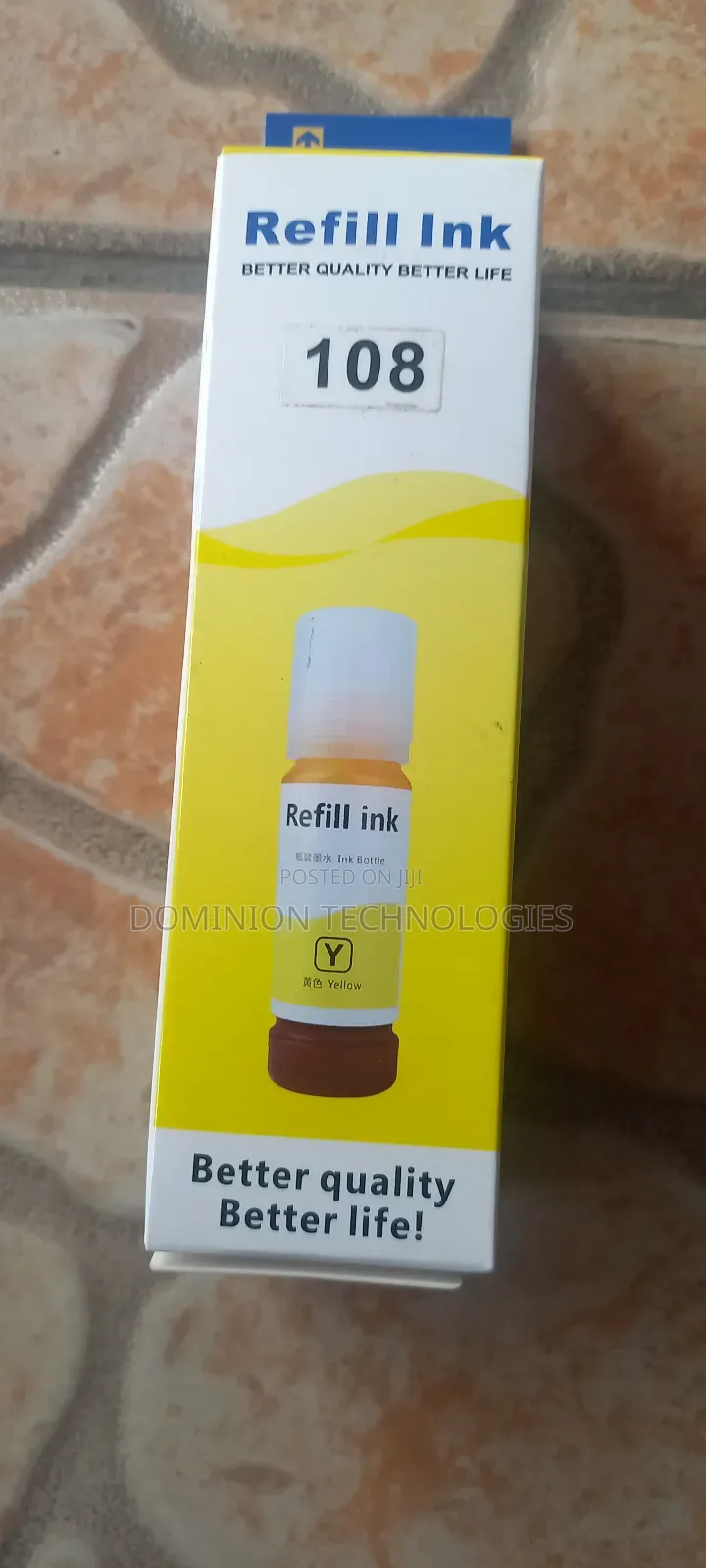 Refill Epson Ink 108 Yellow