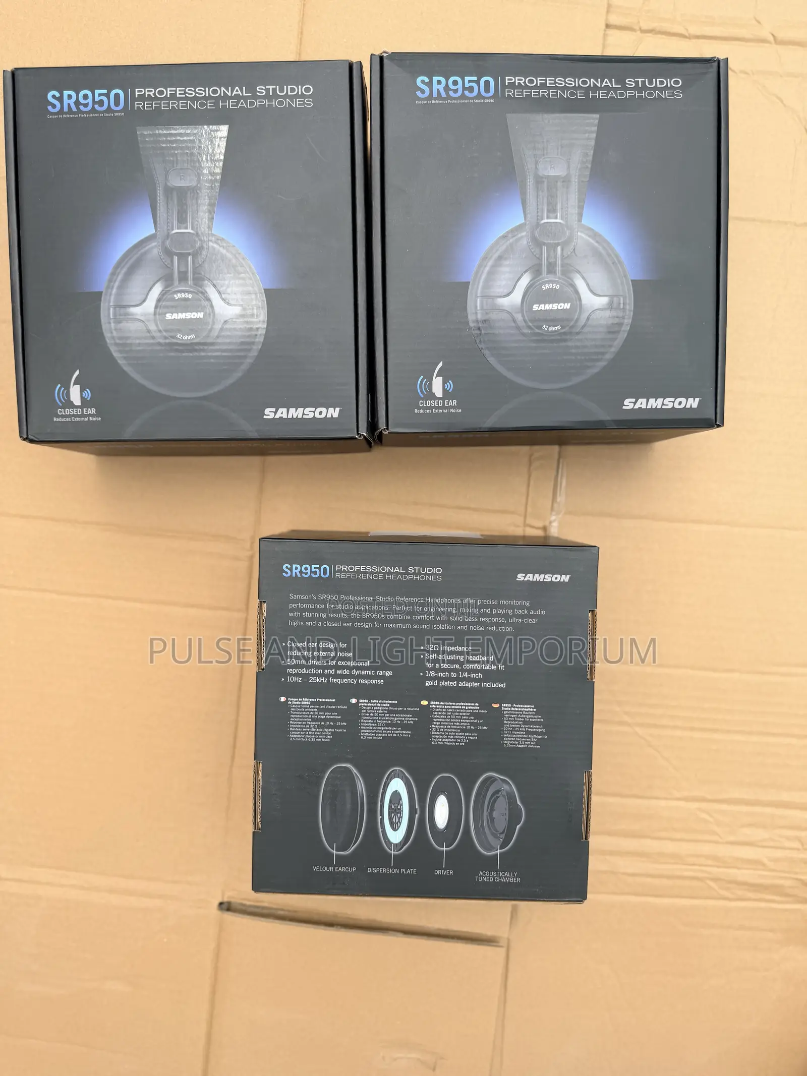 Samson Sr950 Professional, Closed-Back Studio Reference Headphones