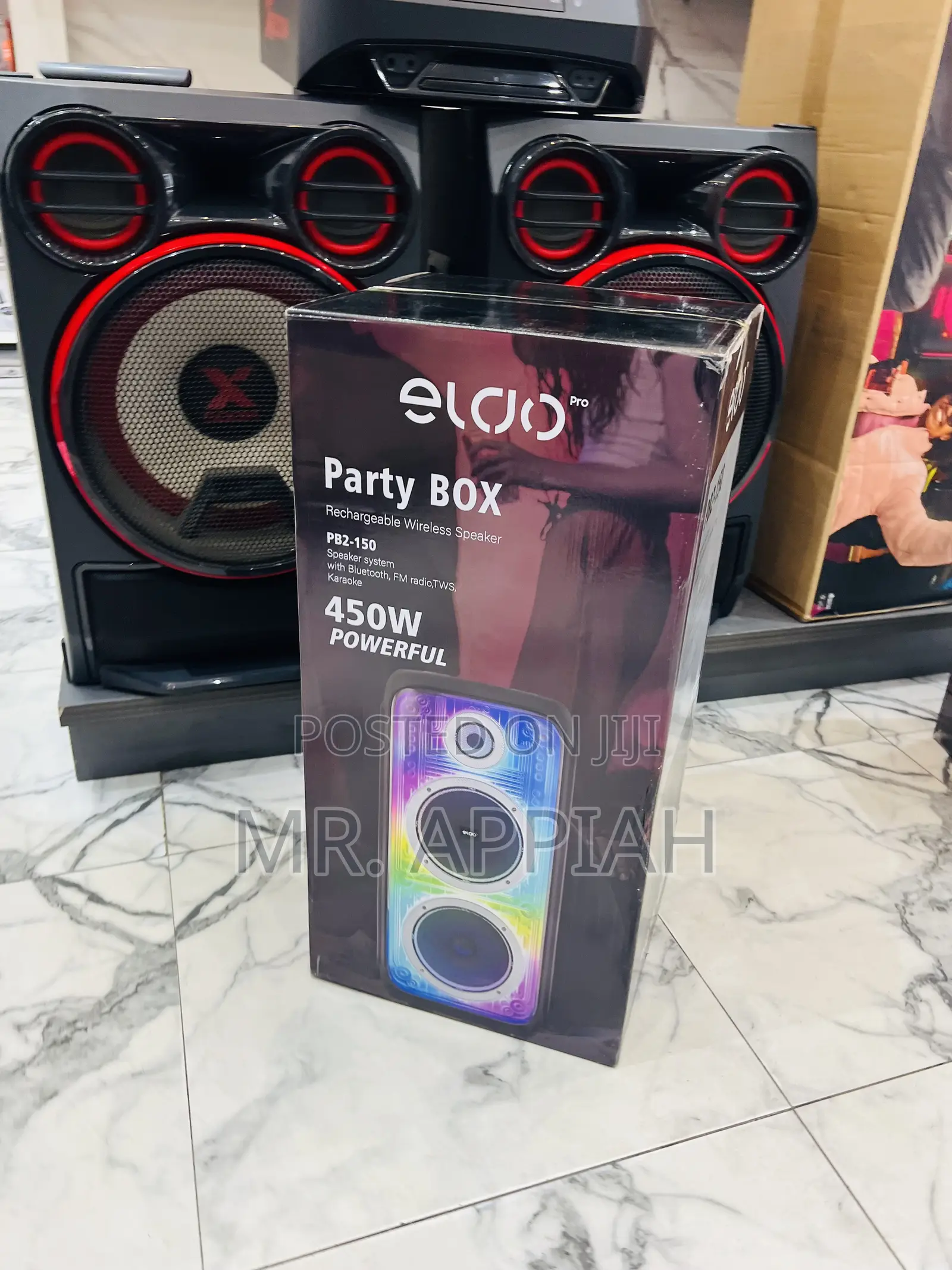 Shop Unique Pb2-150 Double 8" Rechargeable Bluetooth Speaker(Black)