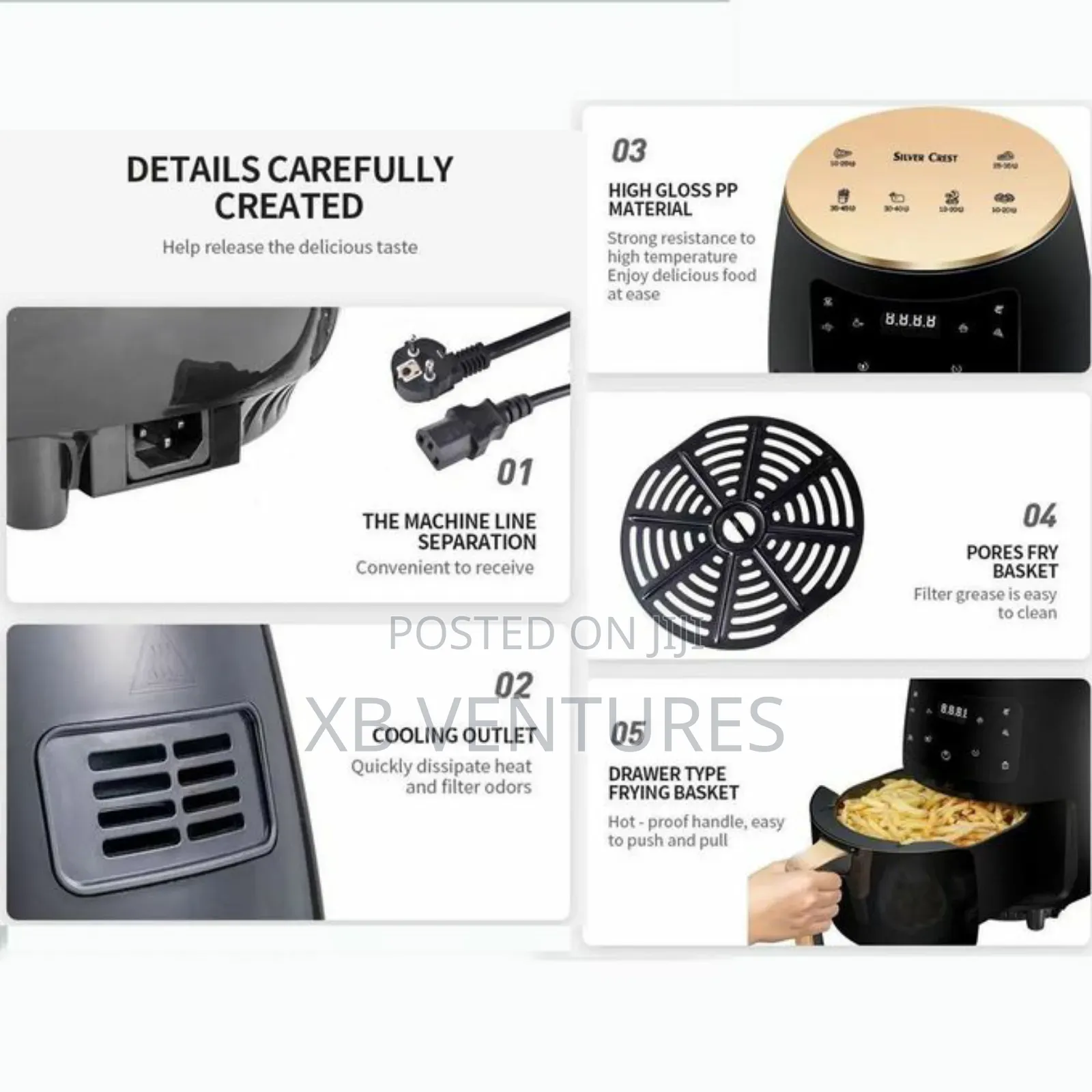 Silver Crest 8l Extra Large Air Fryer Wit Smart Digital Control 2400w
