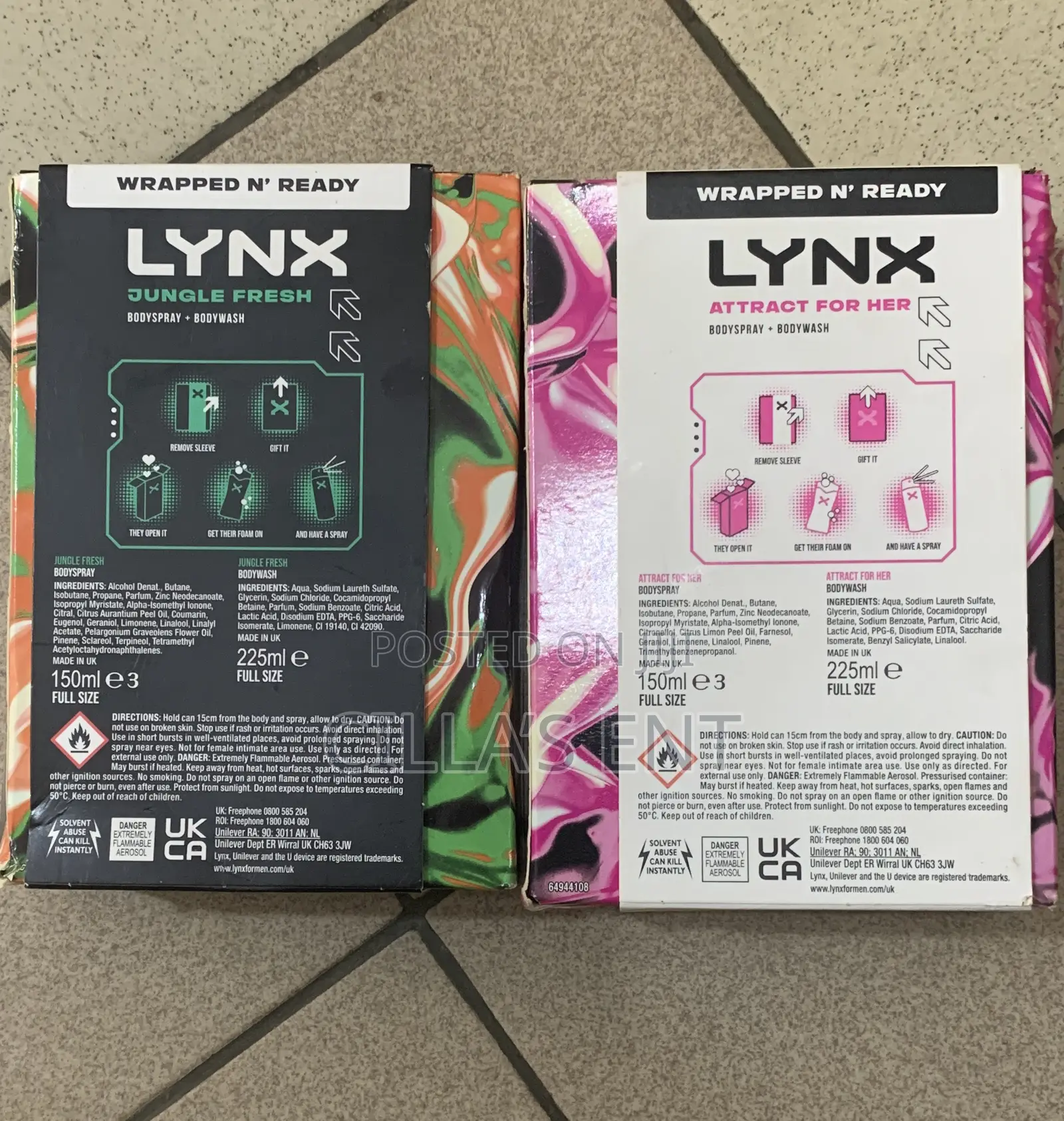 Lynx Body Wash and Body Spray