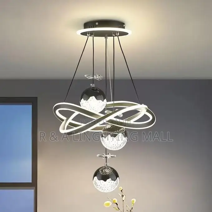 Modern Adjustable Led Pendant Light - 65w - 40cm - Black