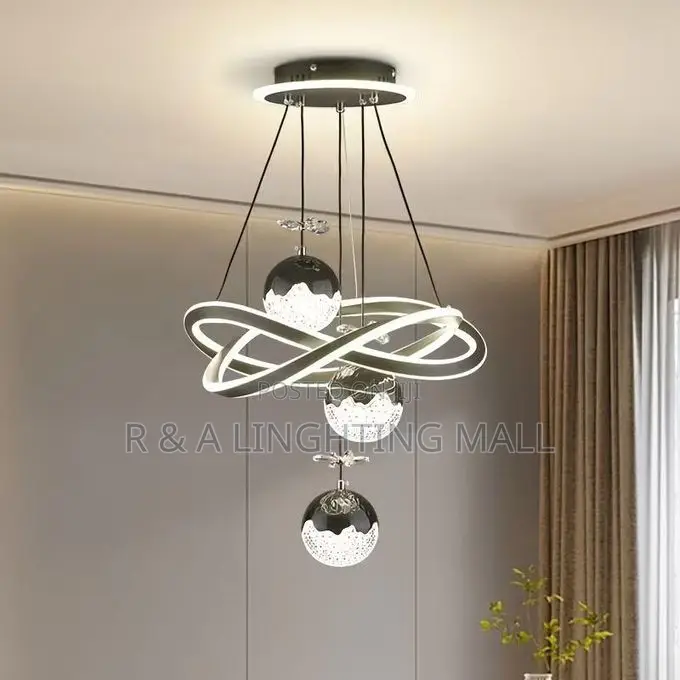 Modern Adjustable Led Pendant Light - 65w - 40cm - Black