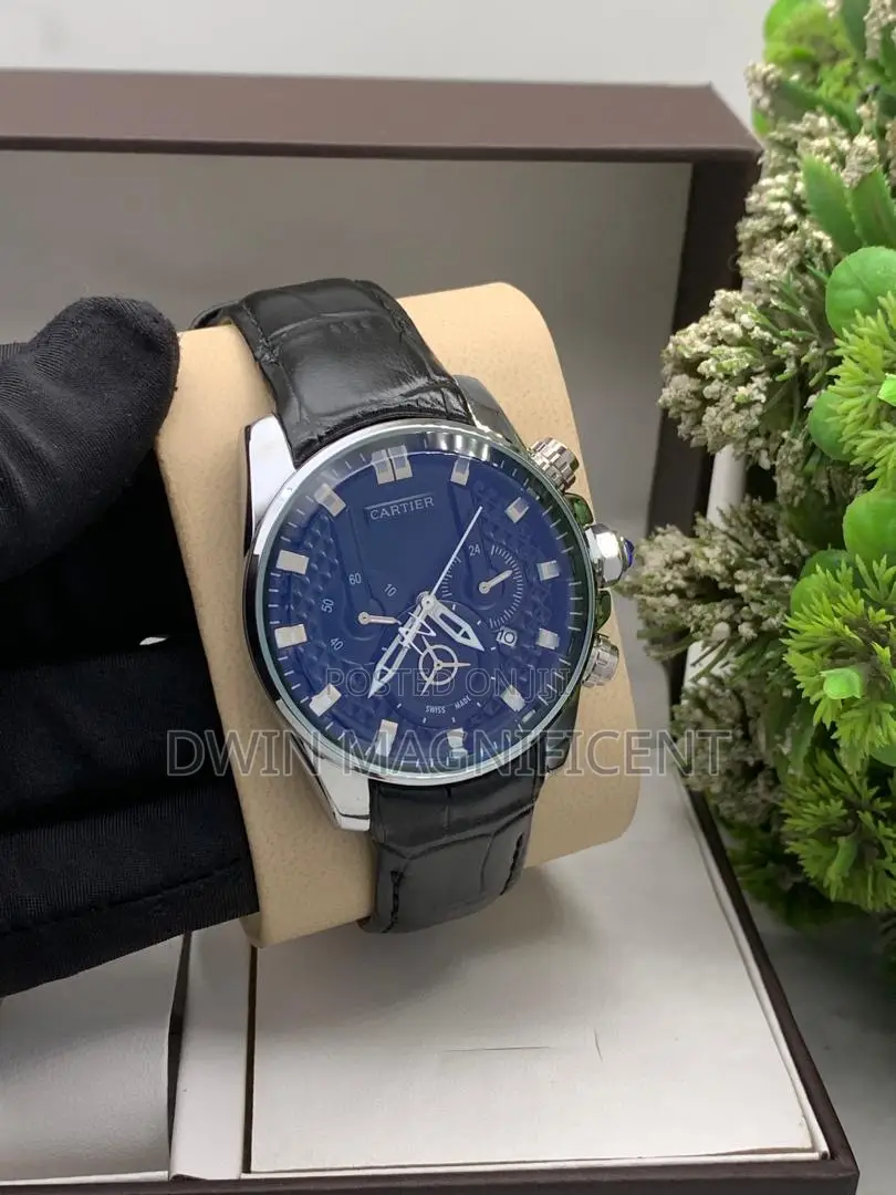 Cartier Chronograph Leather Watch