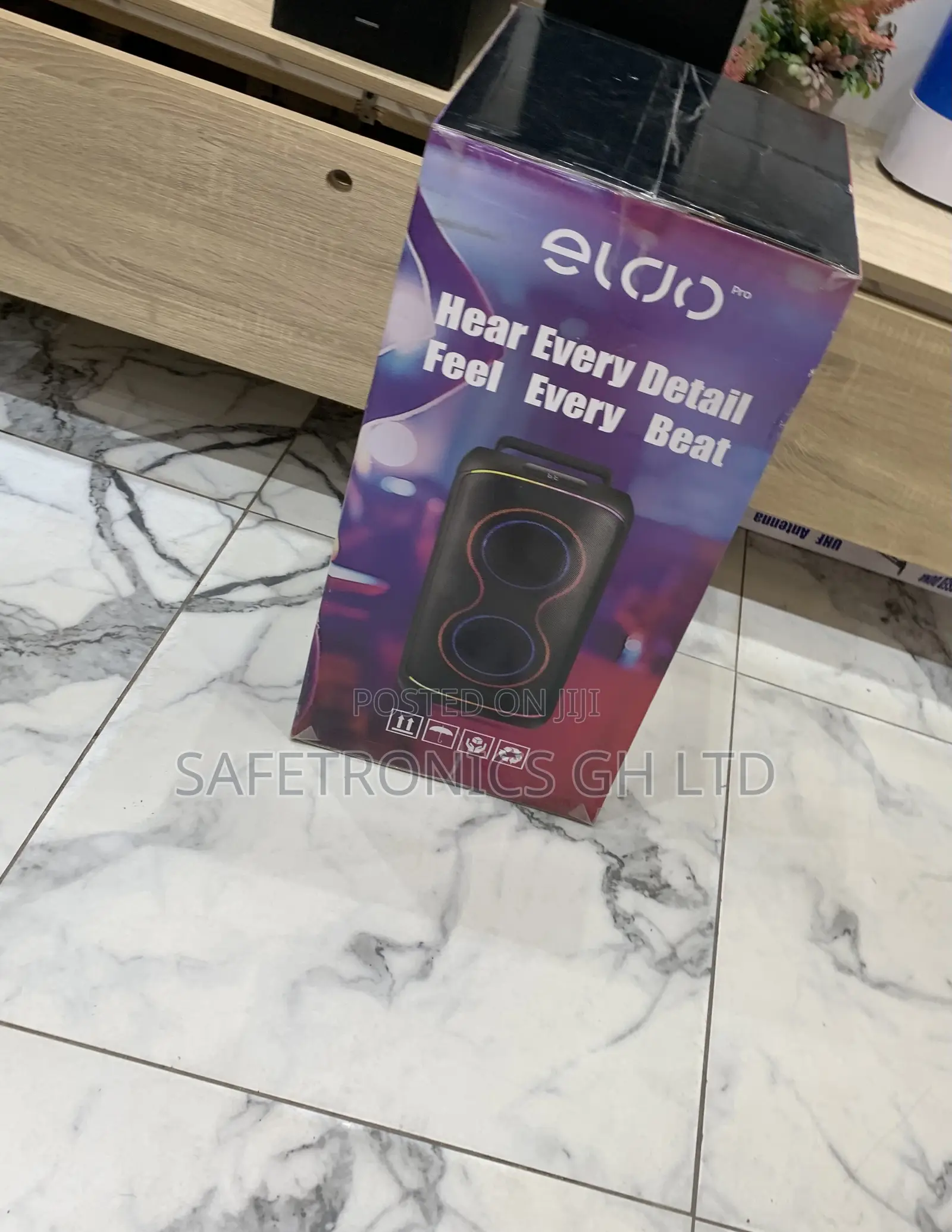 Exclusive Black Double 6,5 Inch Eldo Pro Bluetooth Pb1-100 Speaker