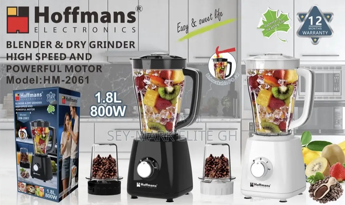 1.5l Hoffman Electric Blender (2 in 1)