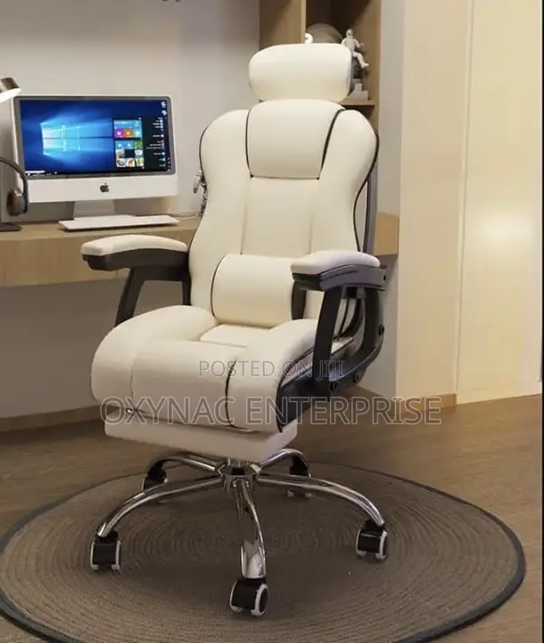 Office Chair (White, Black and Brown Colors)