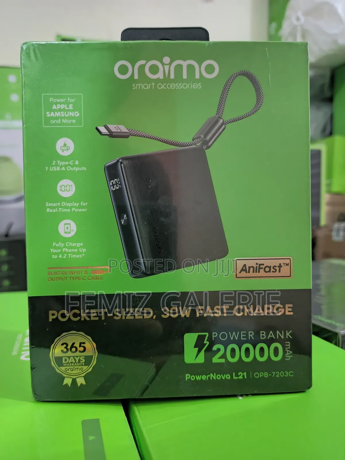Oraimo Powernova L21 20000mah 30w Power Bank