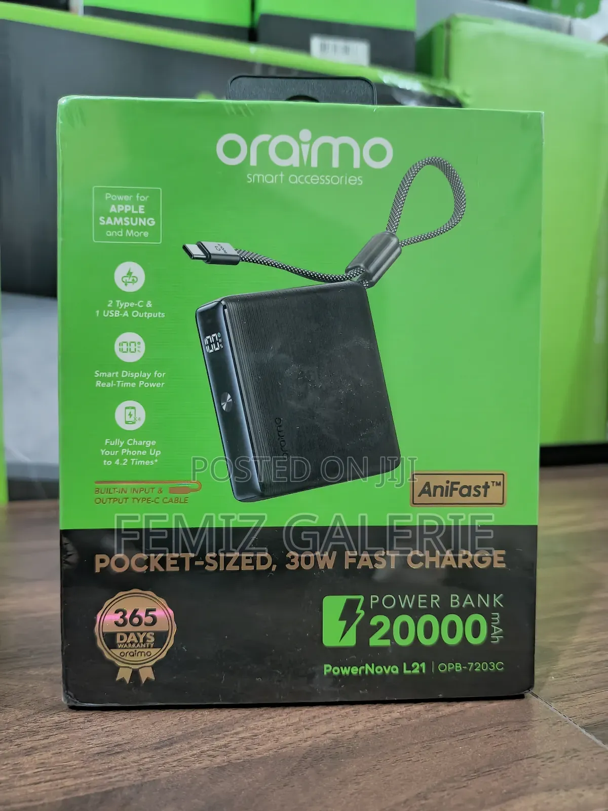 Oraimo Powernova L21 20000mah 30w Power Bank