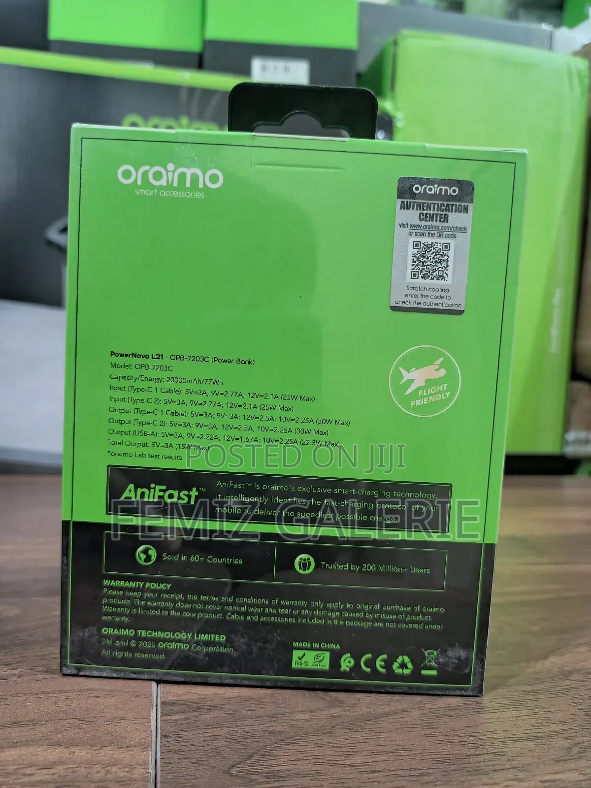Oraimo Powernova L21 20000mah 30w Power Bank