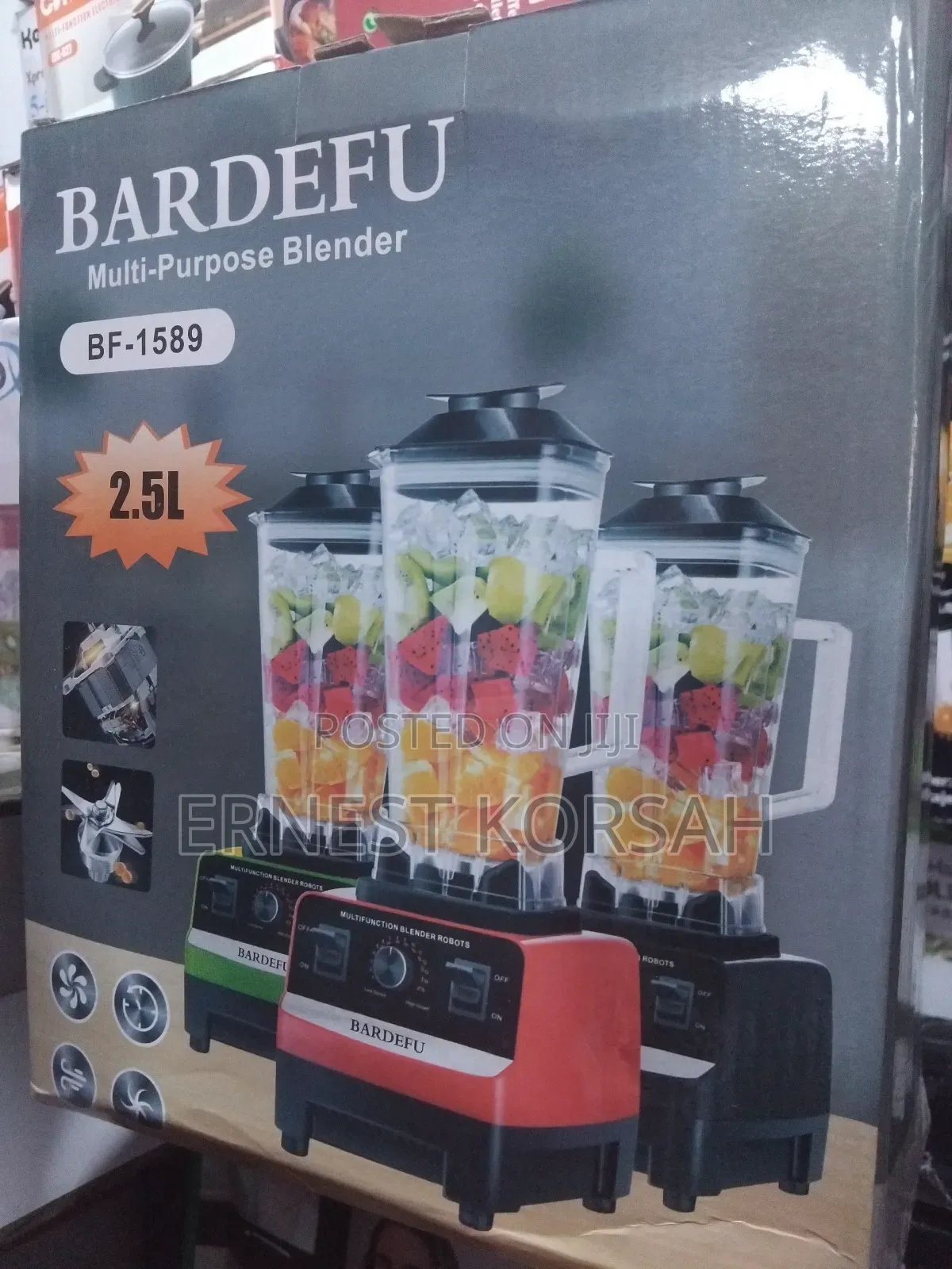 2.5 Litres Double Cup Bardefu Multiple Purposes Blender