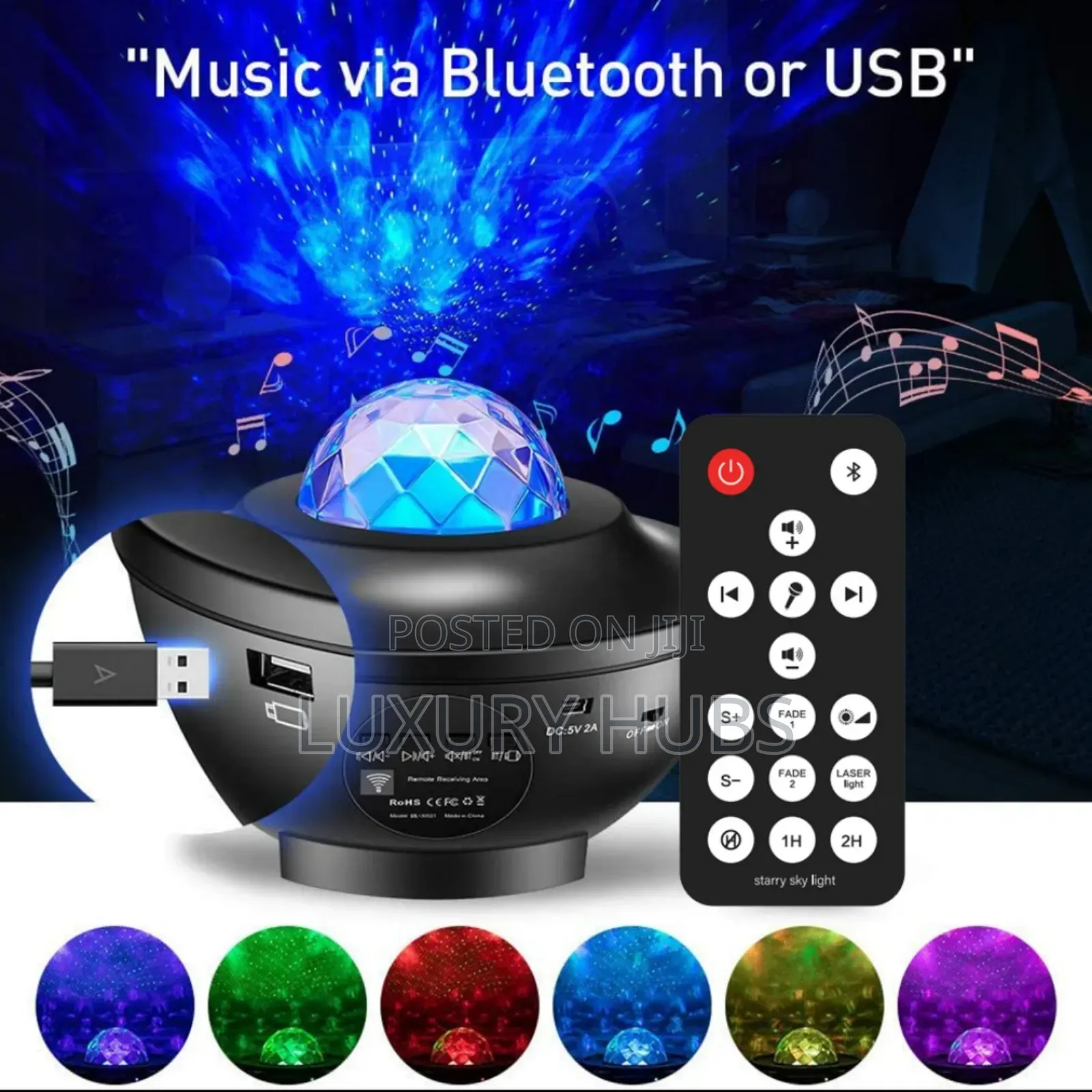 Water Wave Starry Speaker Light Projector