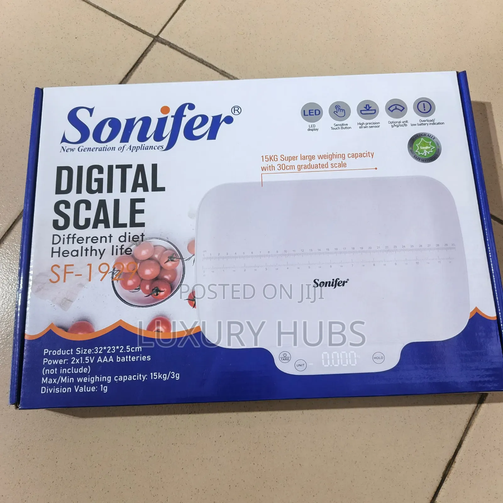 1g - 15kg Sonifer Kitchen Weighing Scale