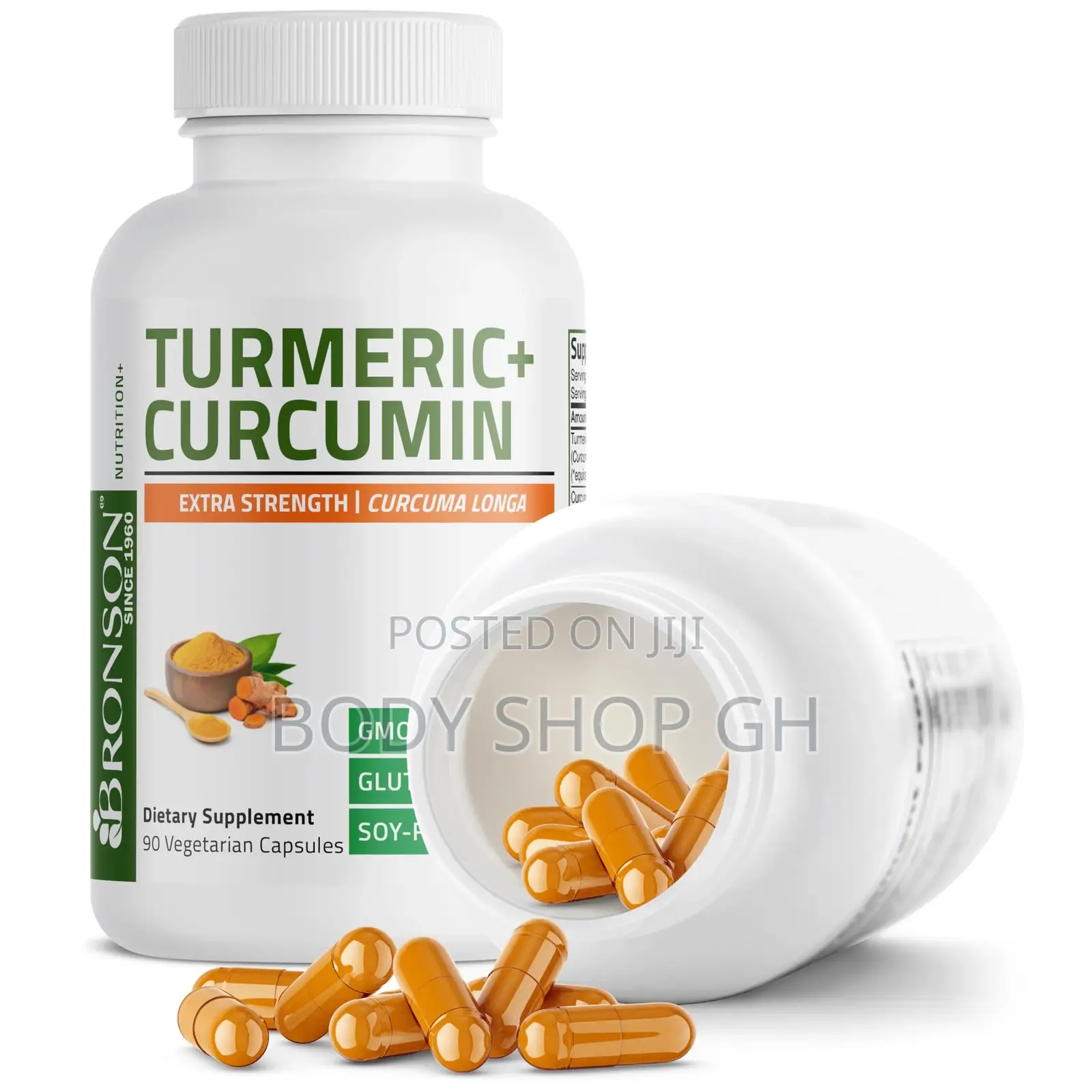 Bronson Turmeric Curcumin Extra Strength -Support Joints, Liver, Colon