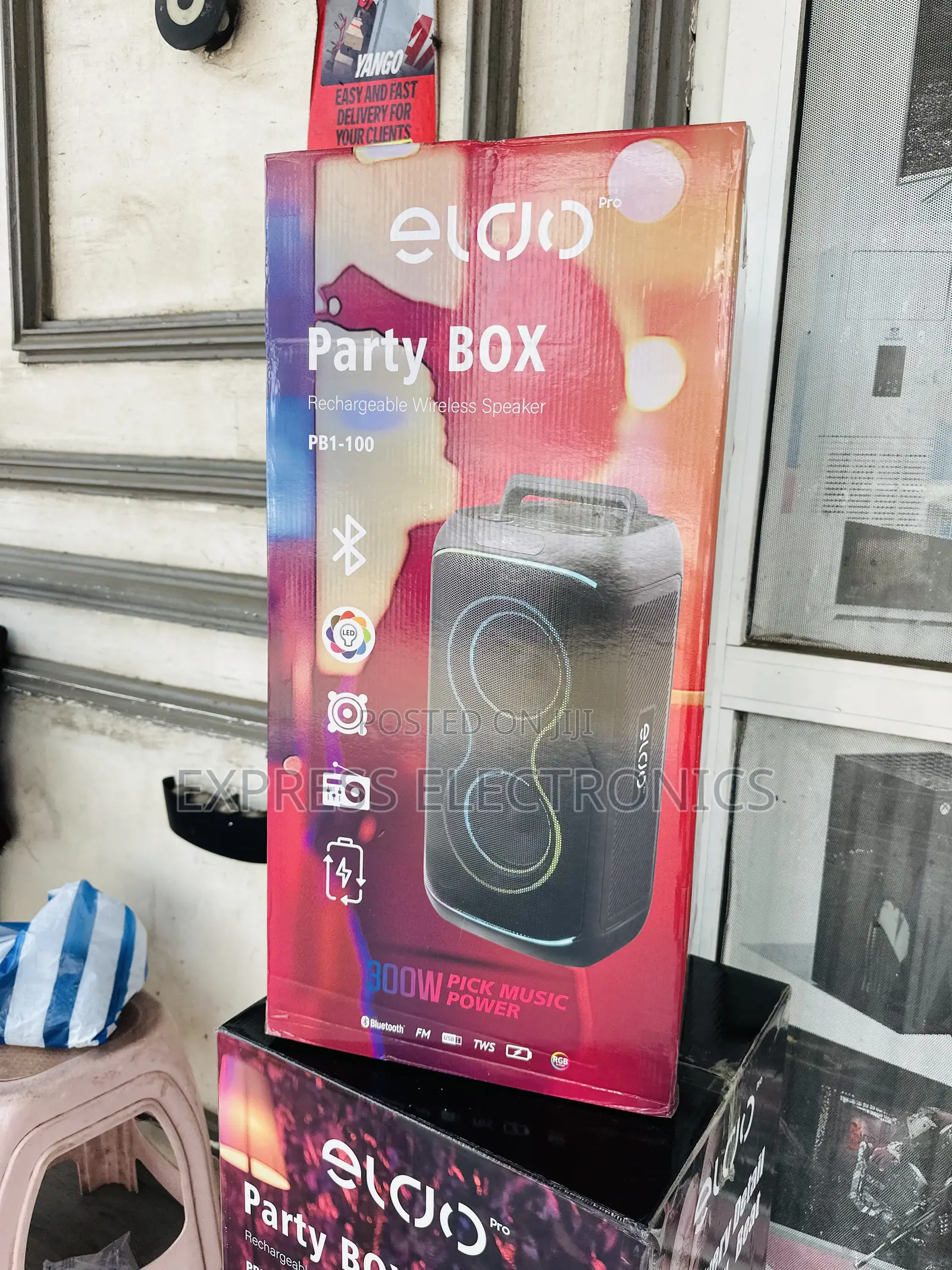 Spectacular Performance Rechargeable Speaker Eldo Pb1-100 Double 6,5"