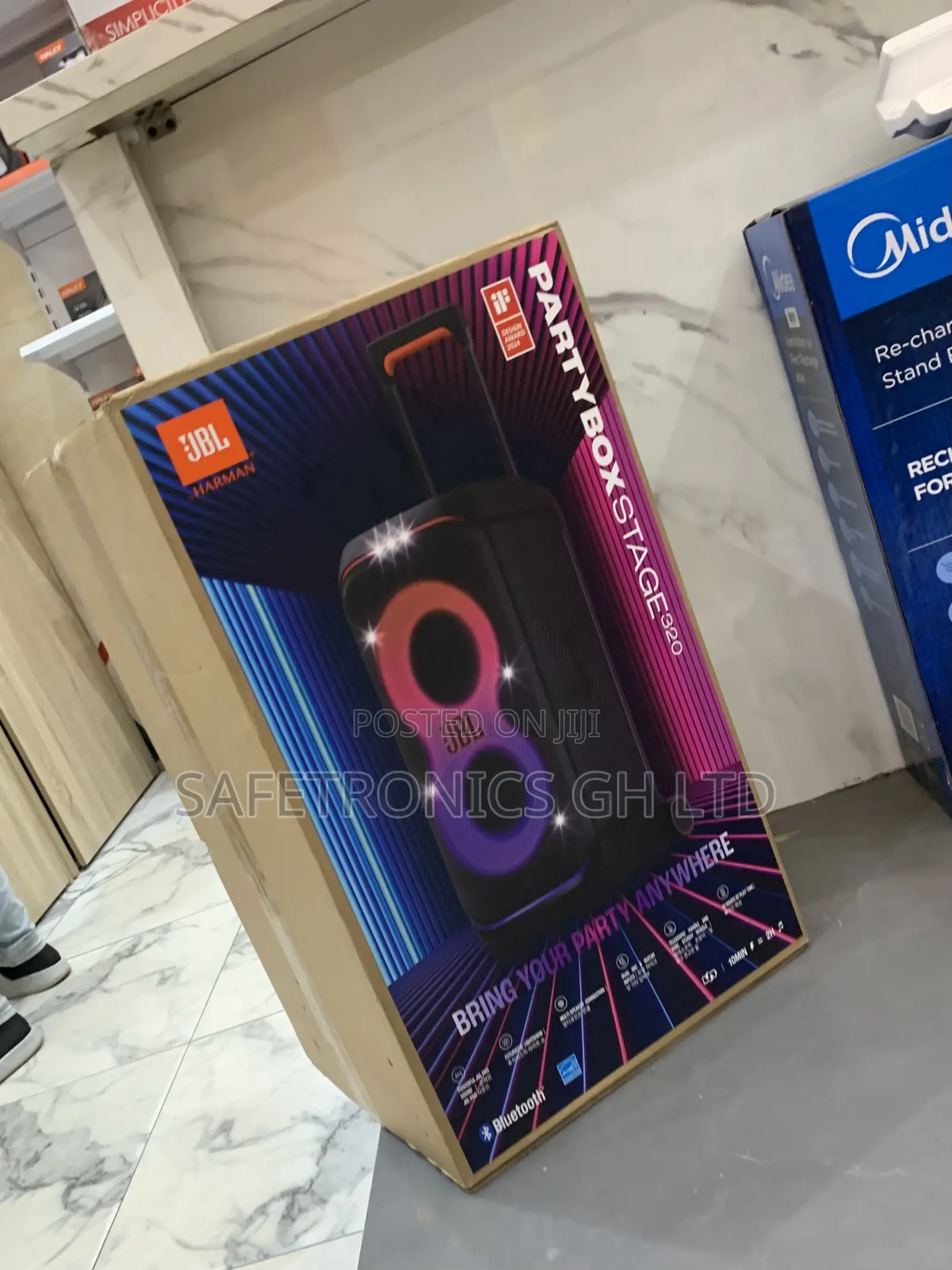 Elegant JBL Partybox Stage 320 Electric Wireless Bluetooth 240 Watts