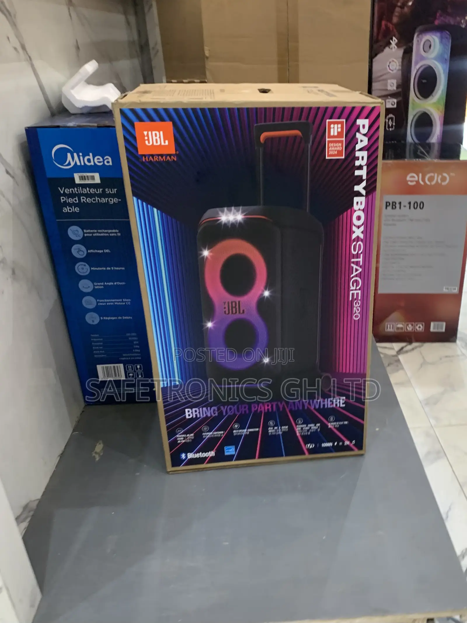 Kindly Buy Bluetooth JBL Partybox Stage 320 Electric 240 Watts Speaker