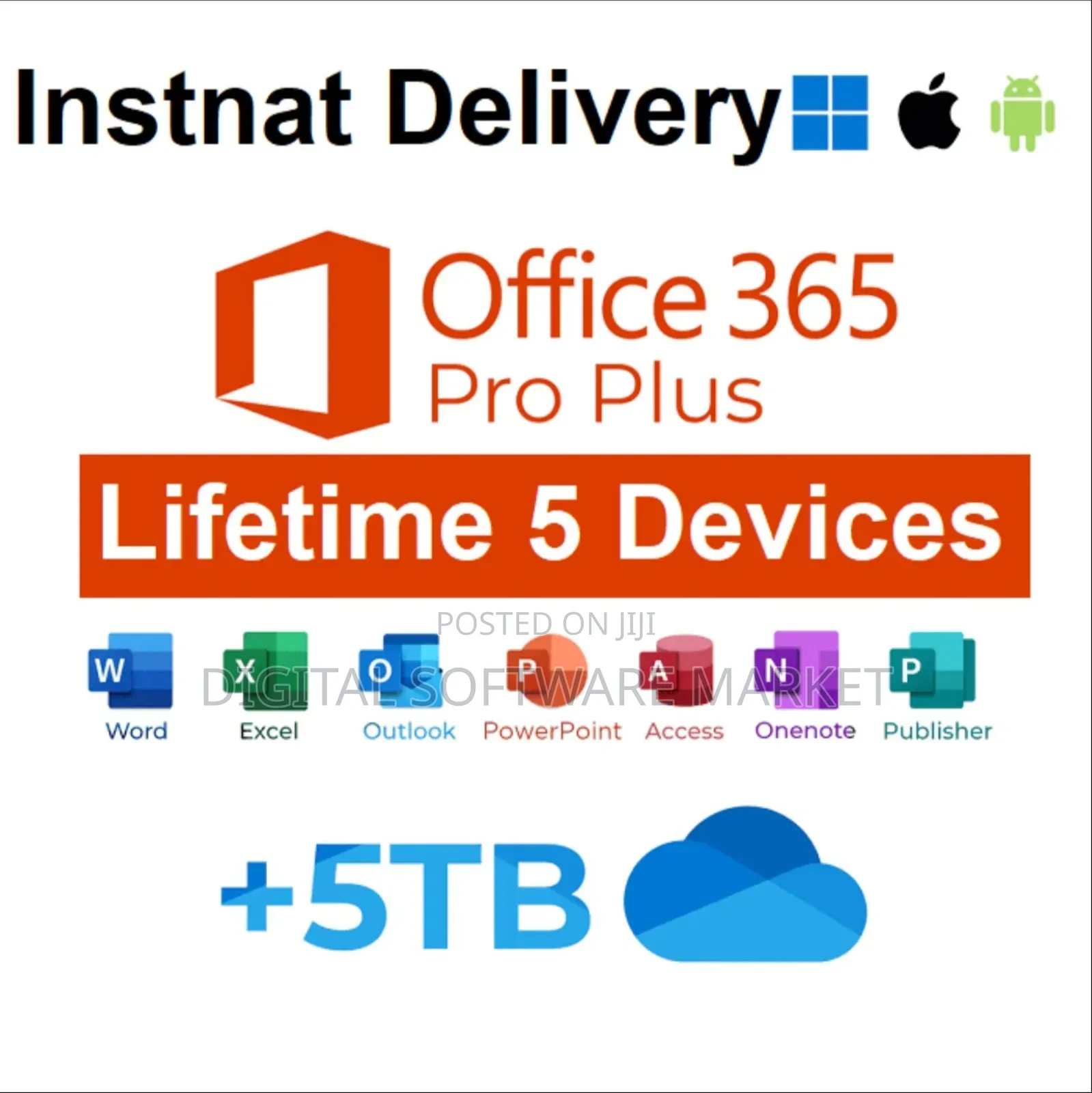 Office 365 Enterprise Lifetime (Custom Username)For Five Devices 5tb