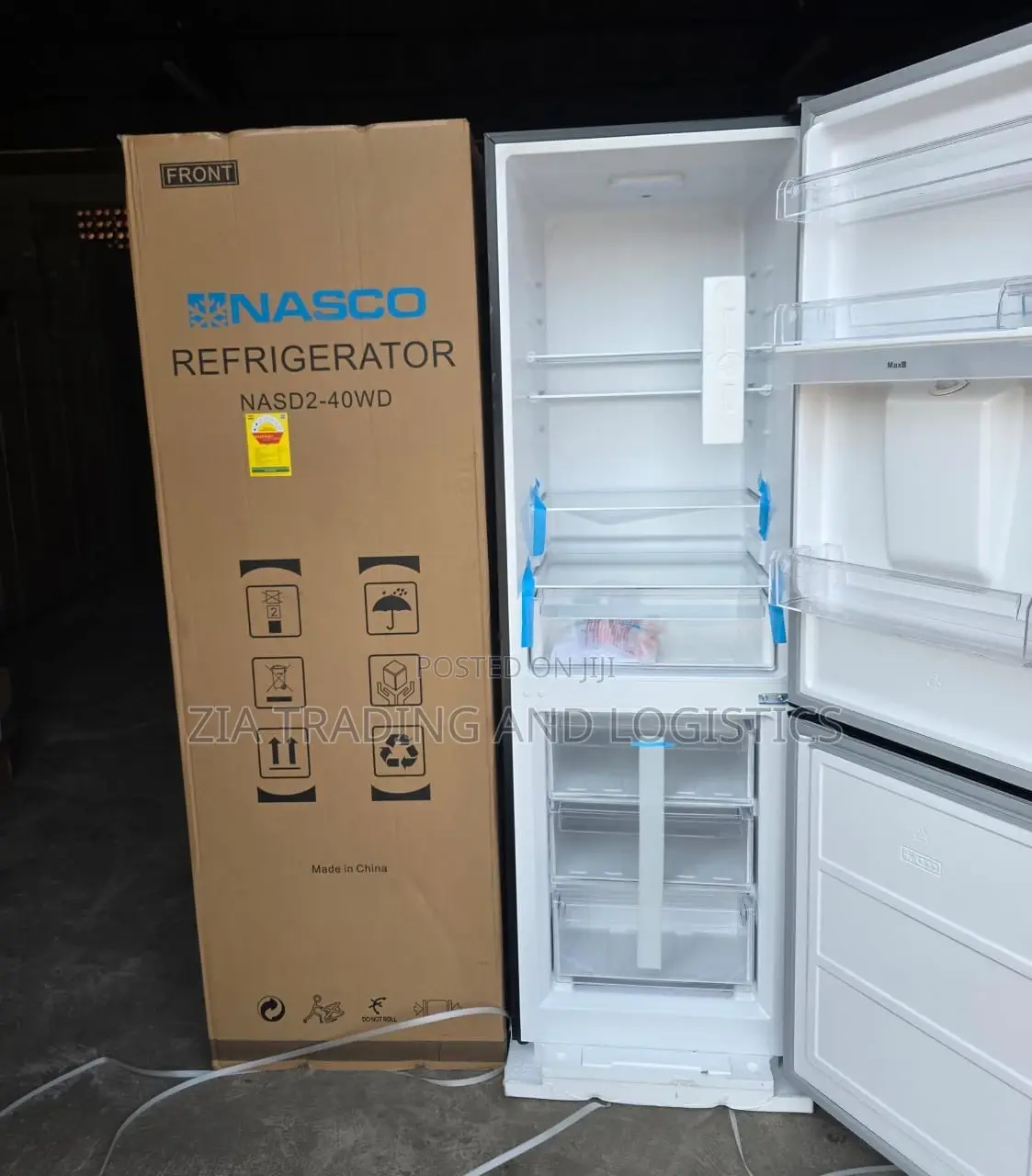 Nasco Nasd2-40wd 309 Litres Double Door Fridge With Dispenser