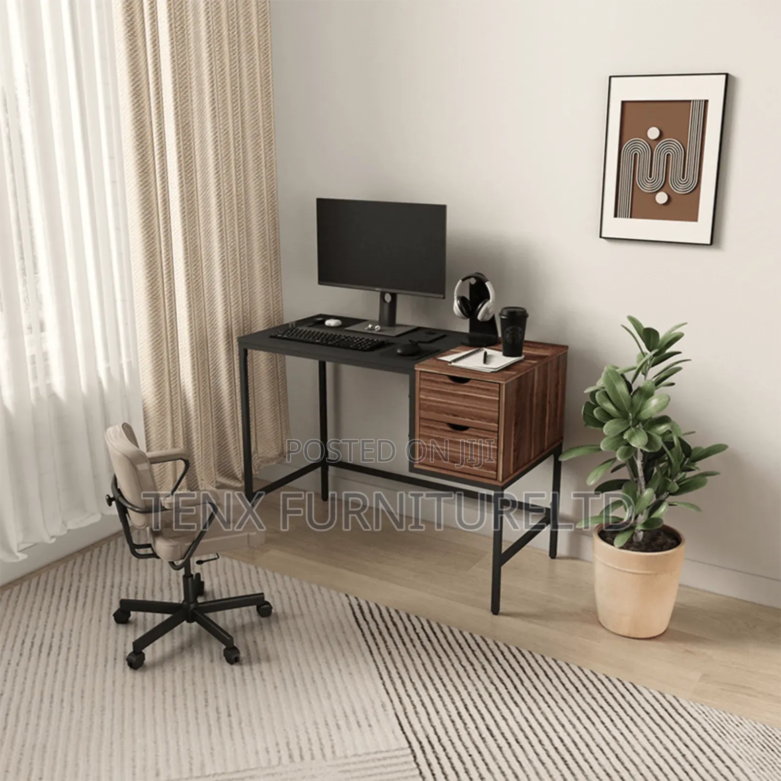 Computer Desk(Dual Colour)With Metal