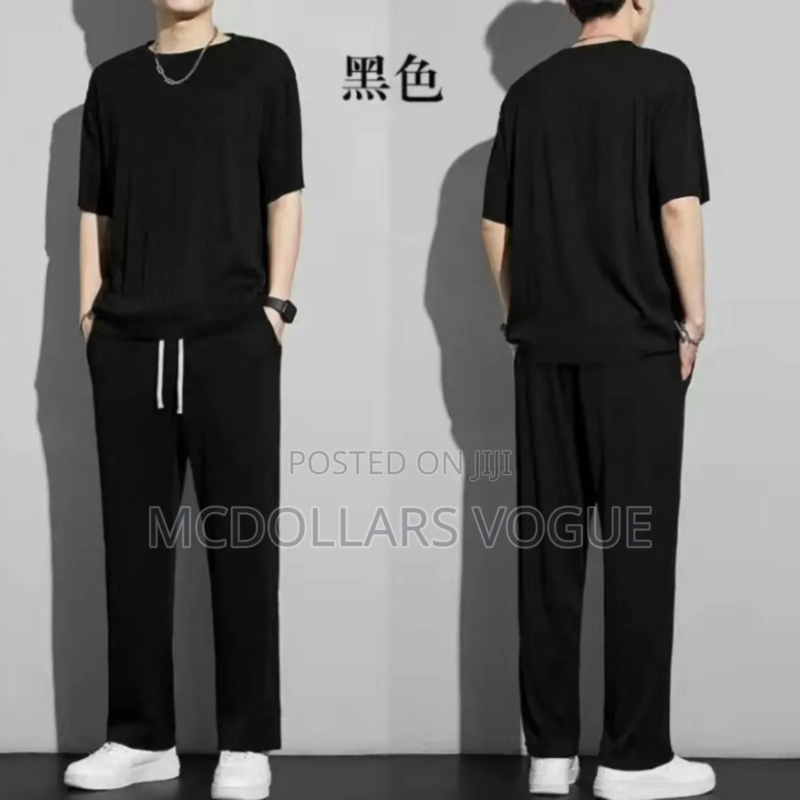 Men Top N Down Trouser, Black