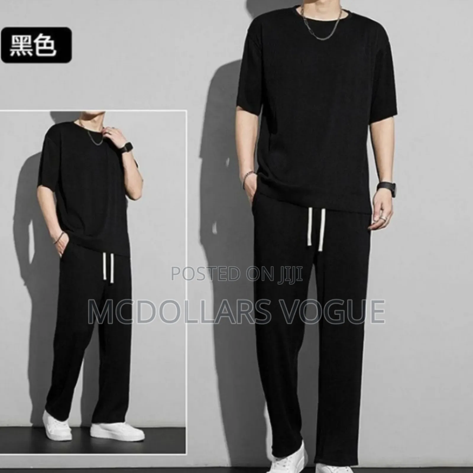 Men Top N Down Trouser, Black