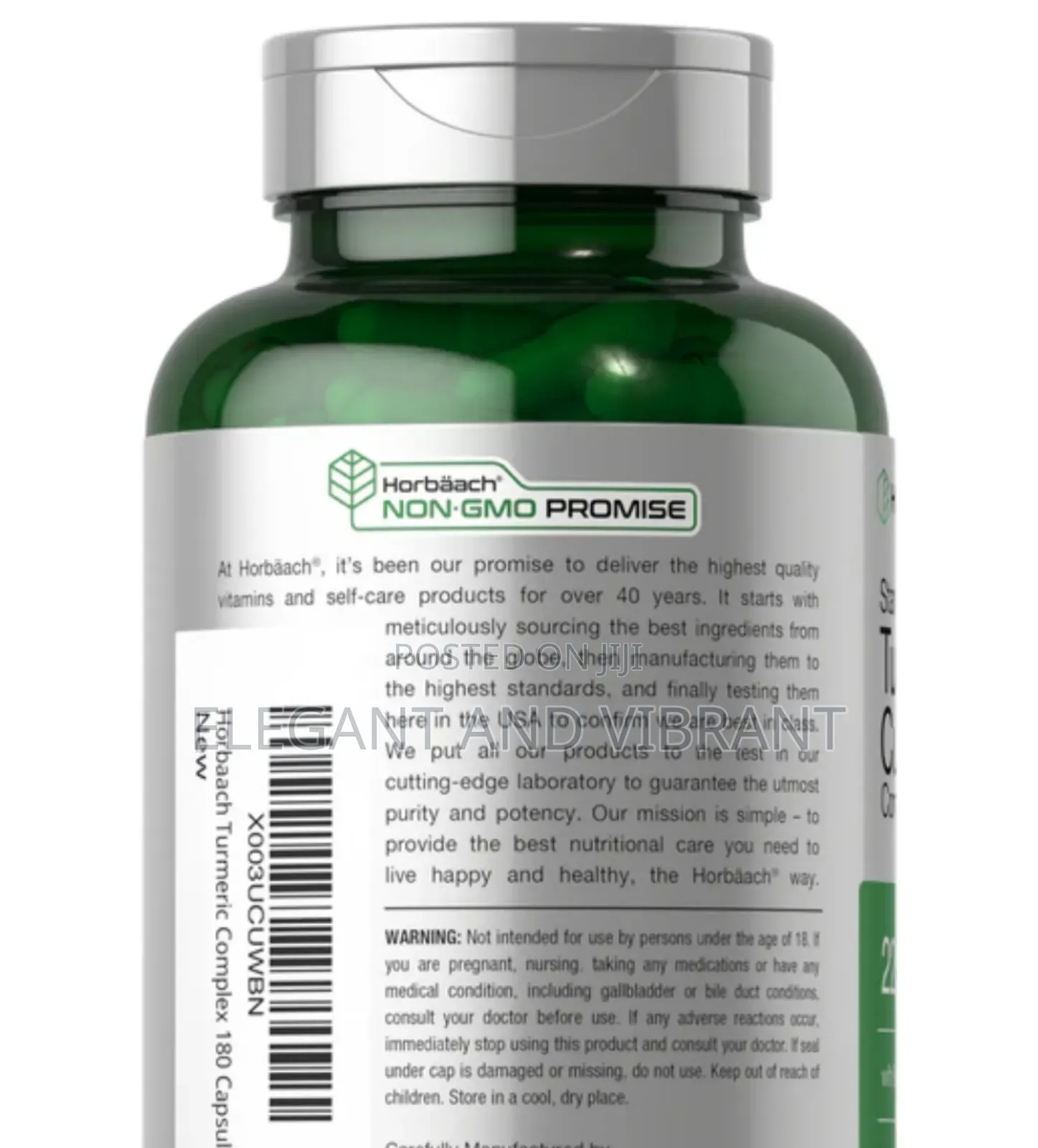 Turmeric Curcumin With Black Pepper | 180 Capsules