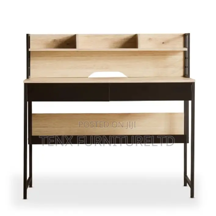 Computer Desk With Shelve - (Natural Black)