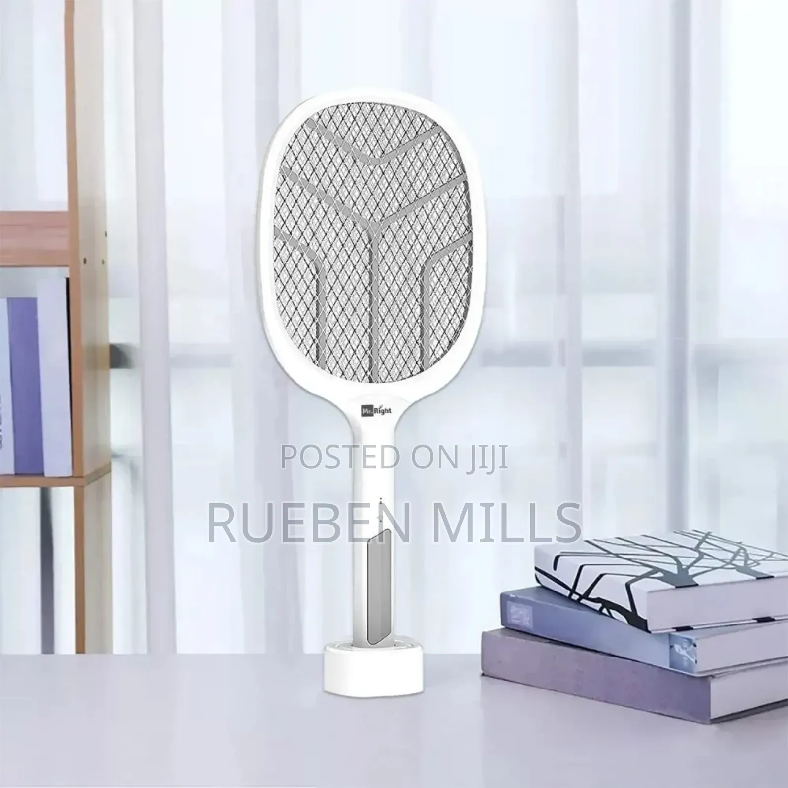 Electric Mosquito Killer Swatter Bat Racket With Stand.