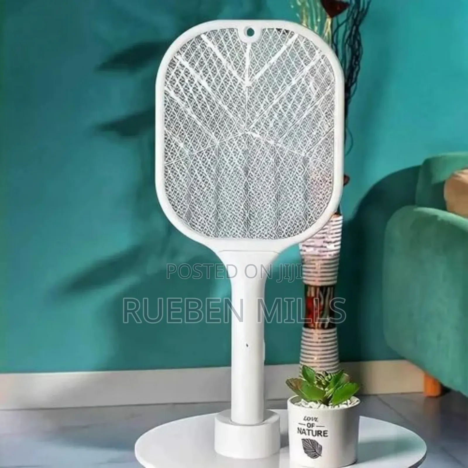 Electric Mosquito Killer Swatter Bat Racket With Stand.