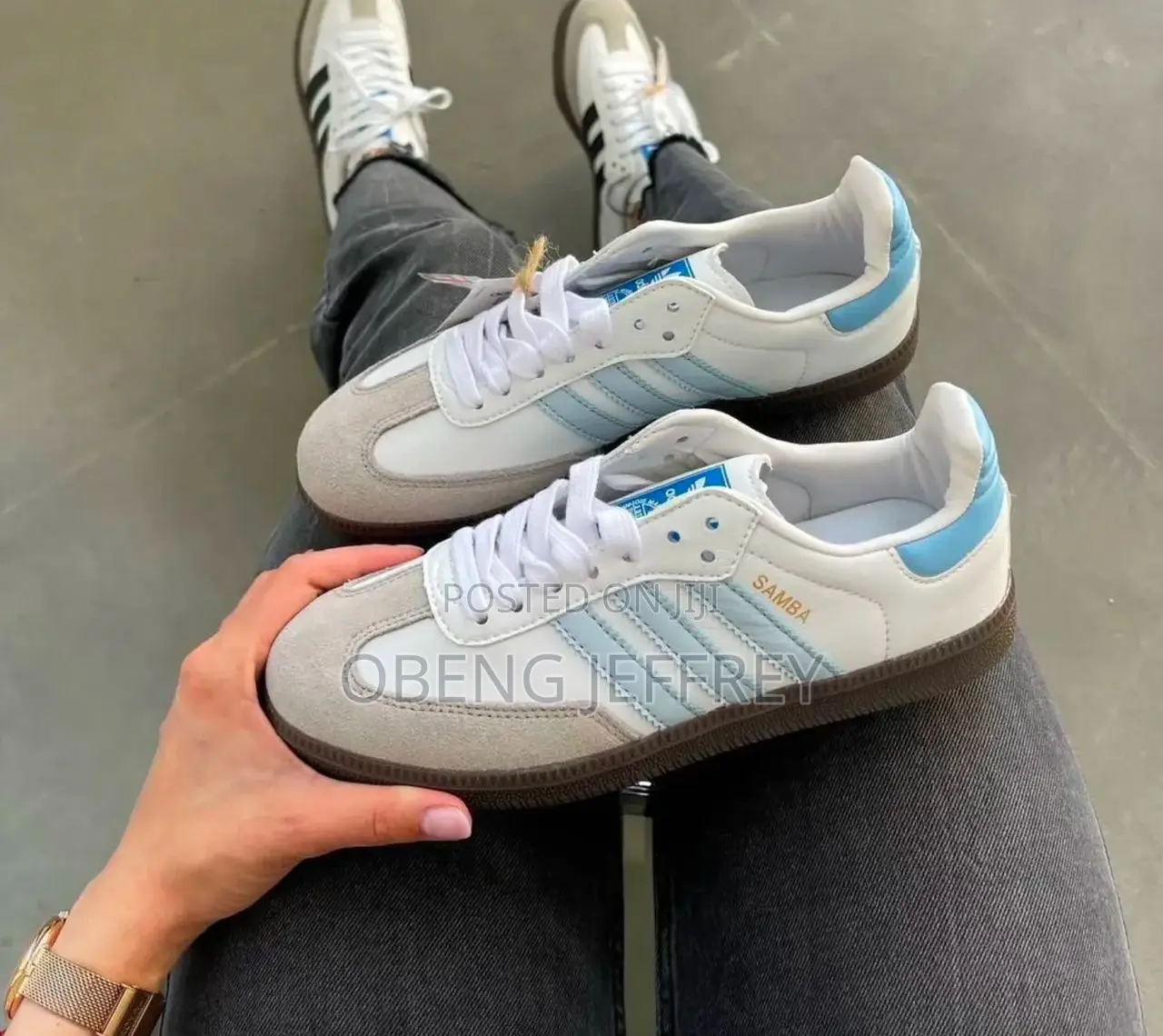 Original Adidas Samba Blue /White