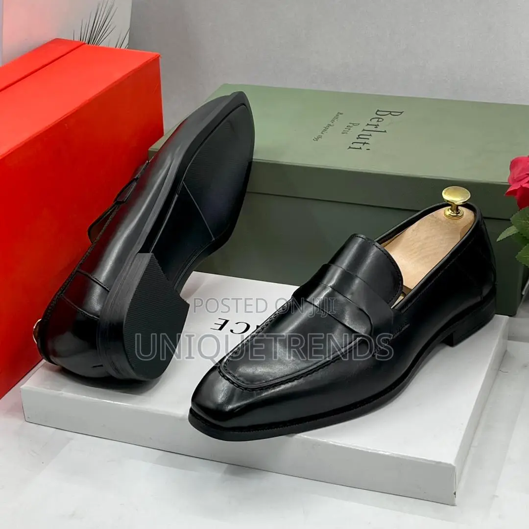 Executive Berluti Leather Penny Loafer