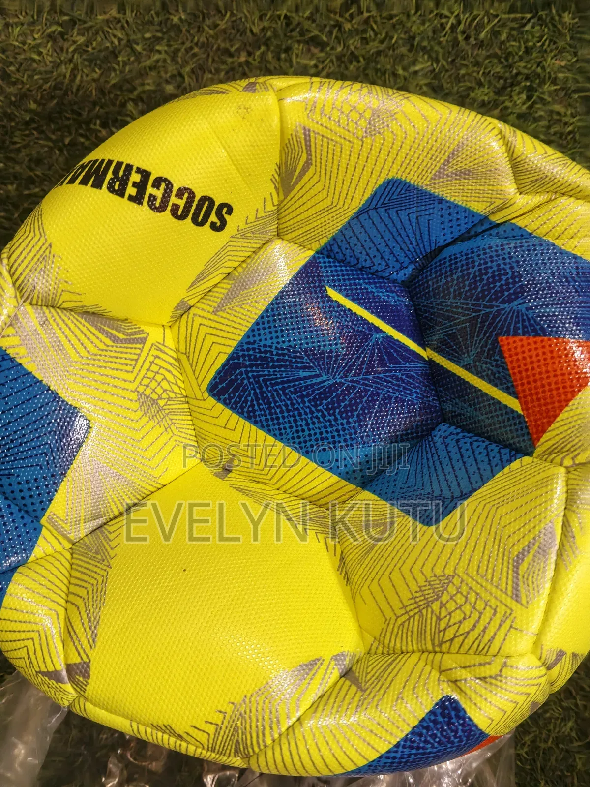 Yellow and Blue Soccer Max Football