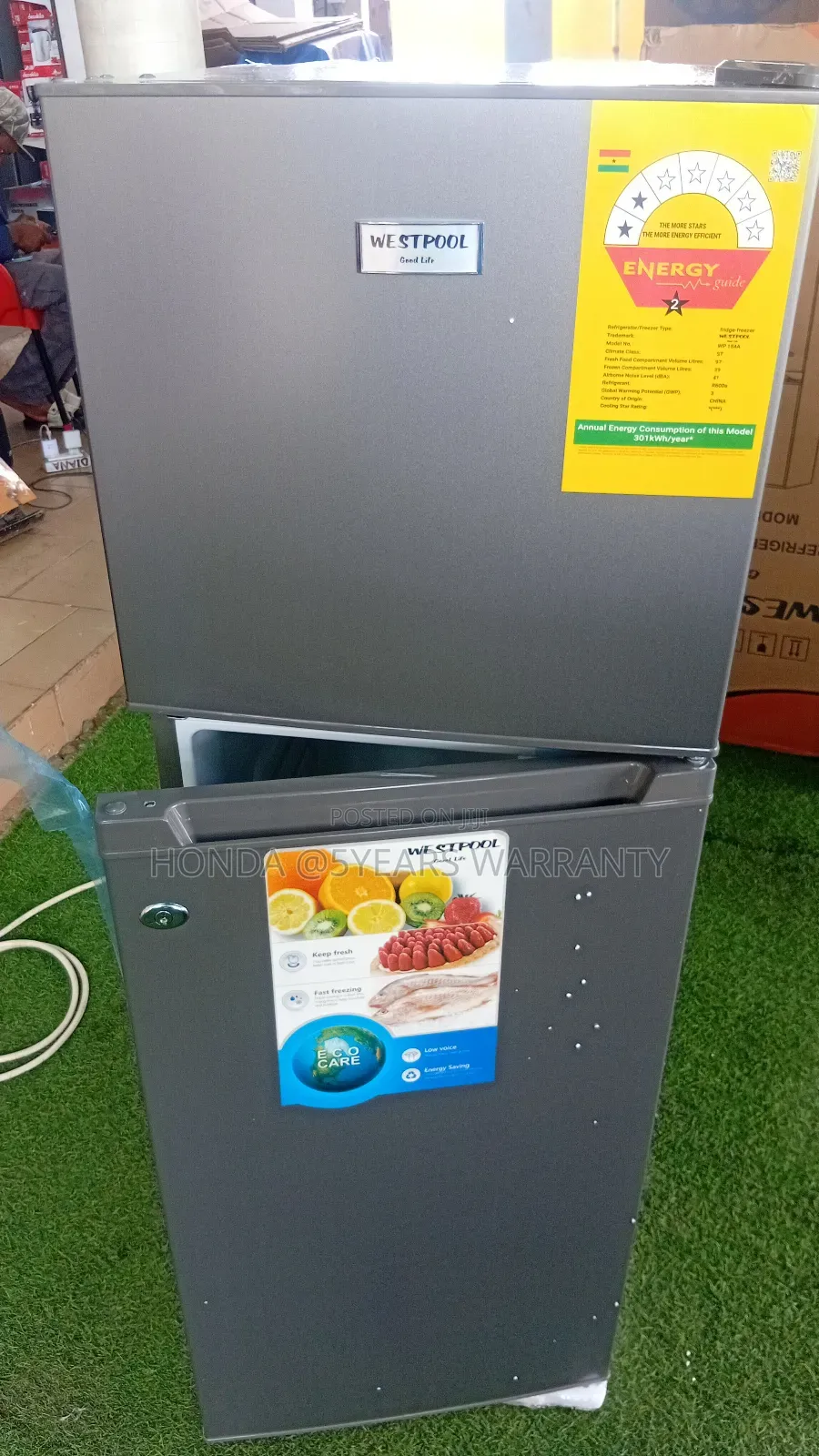 Westpool 136l Double-Door Fridge – Compact Powerful Cooling