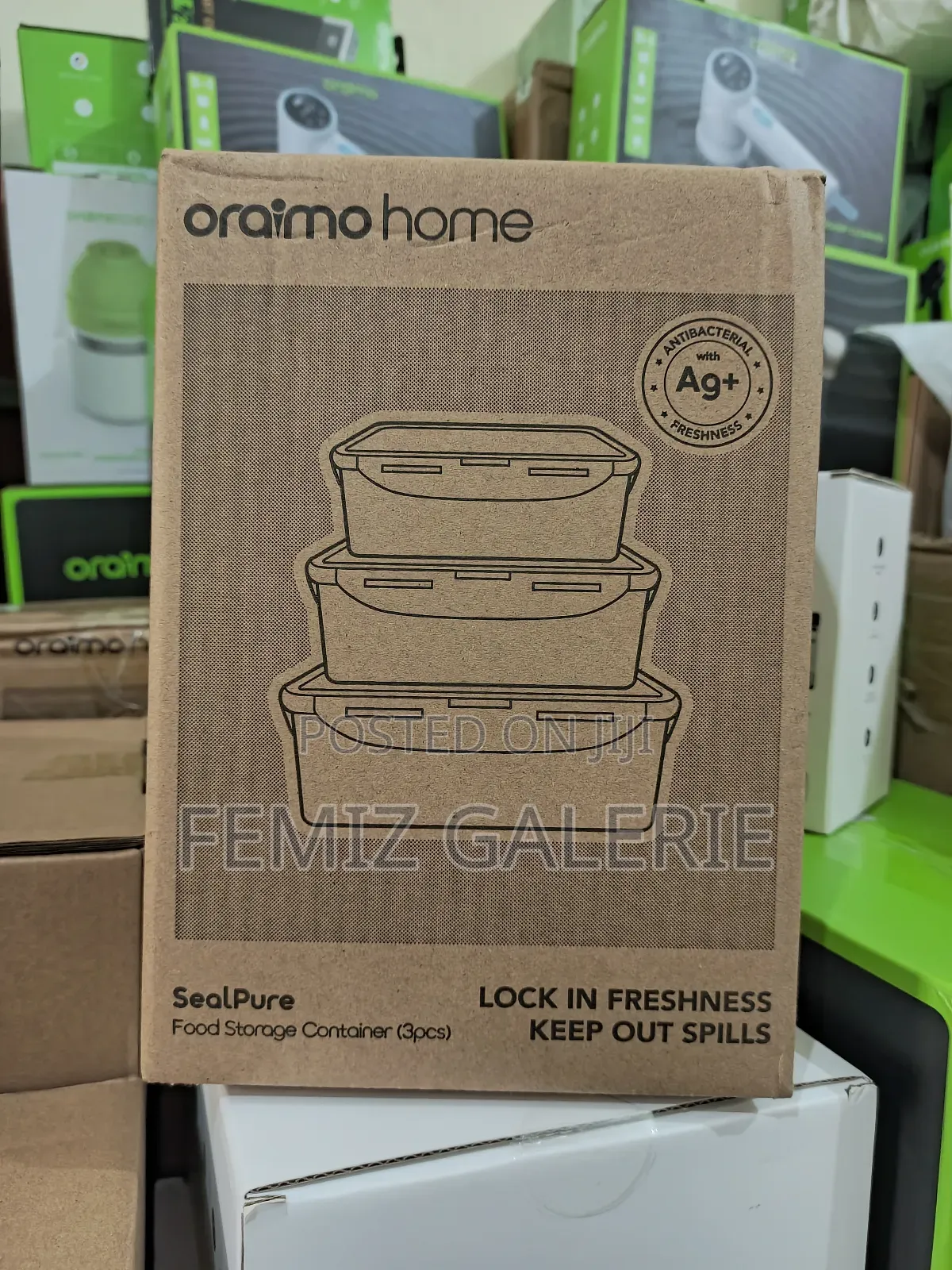 Oraimo Sealpure Silver Ion Protection Food Storage Container Set-3pcs