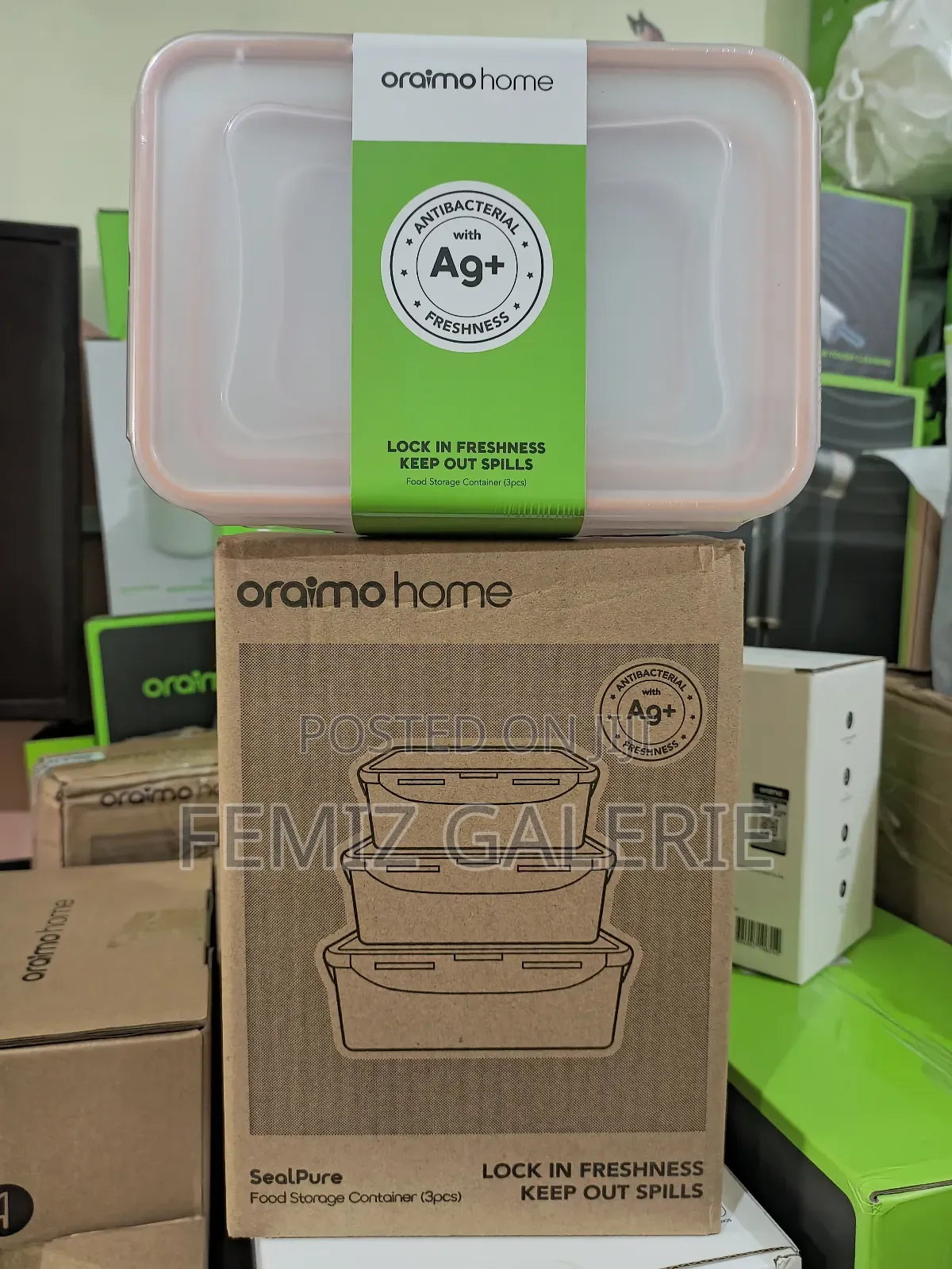 Oraimo Sealpure Silver Ion Protection Food Storage Container Set-3pcs