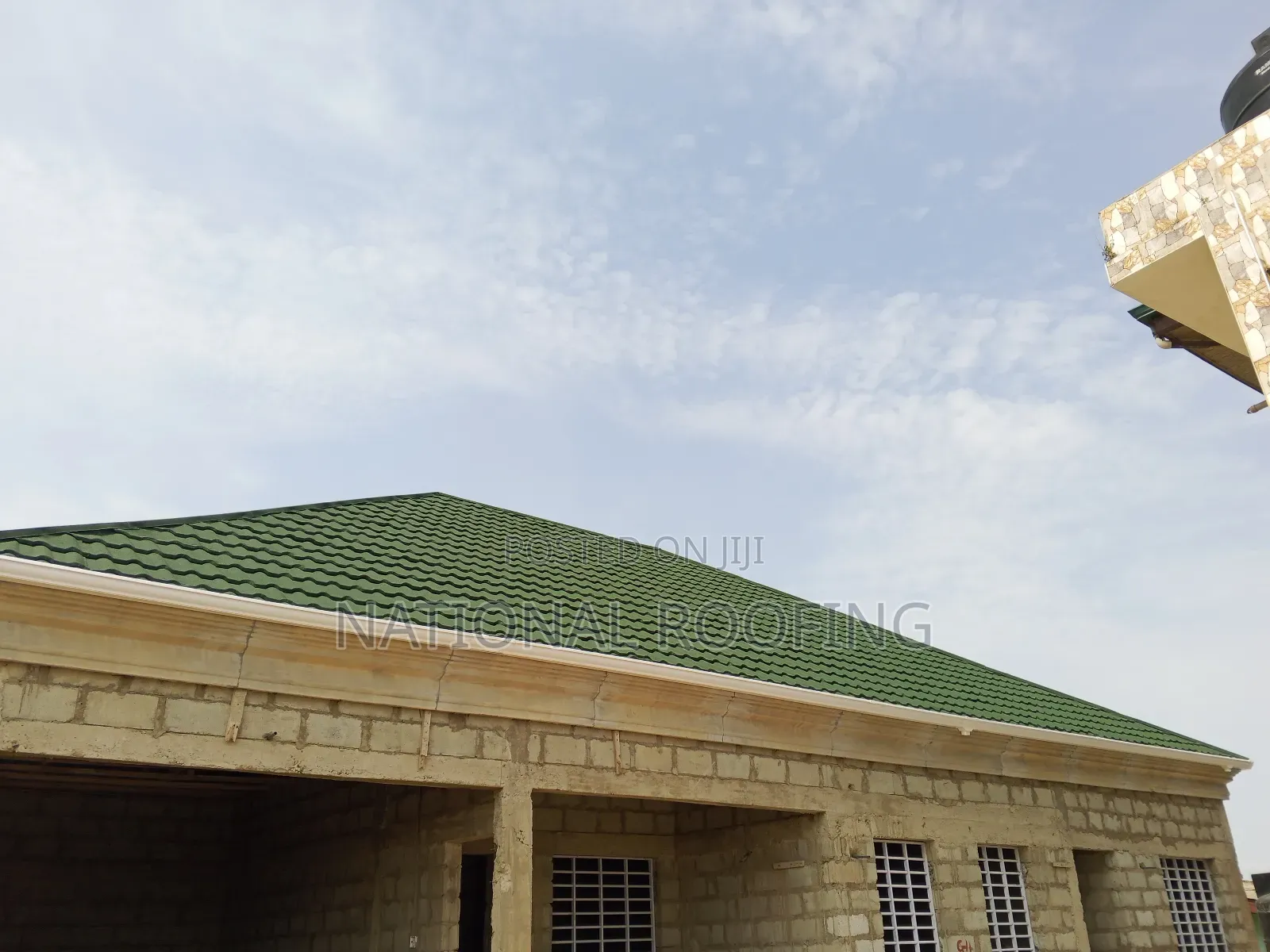 Roman Green Roofing Sheet and Installation.