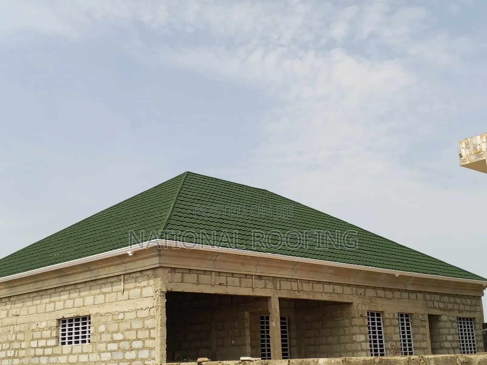 Roman Green Roofing Sheet and Installation.