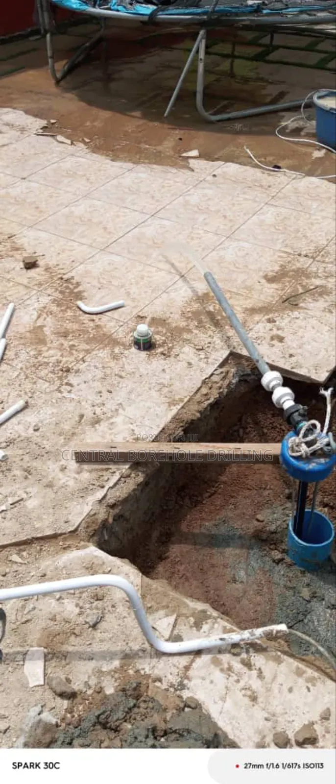 Borehole and Installation of Pump