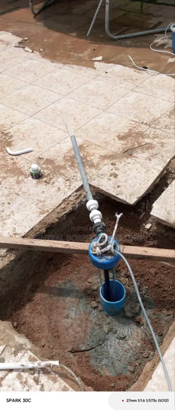 Borehole and Installation of Pump