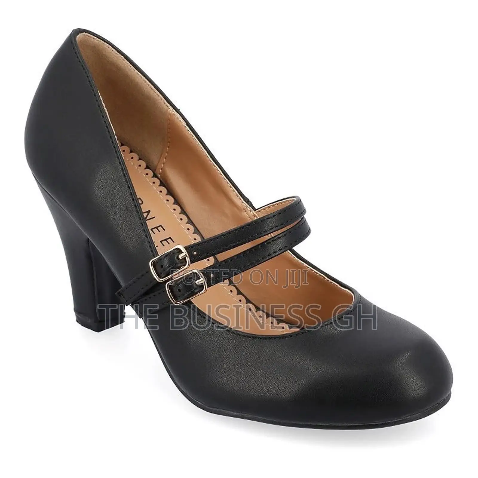 Journee Womens Windy Round Toe Block Heels Mary Jane Pumps