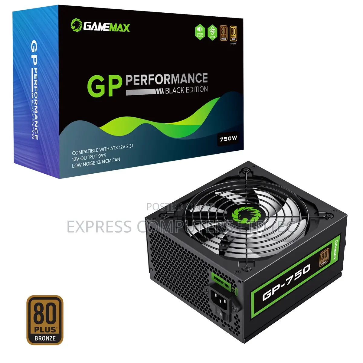Gamemax 750w Gaming Power Supply 80plus Gold Certified Gp Performance