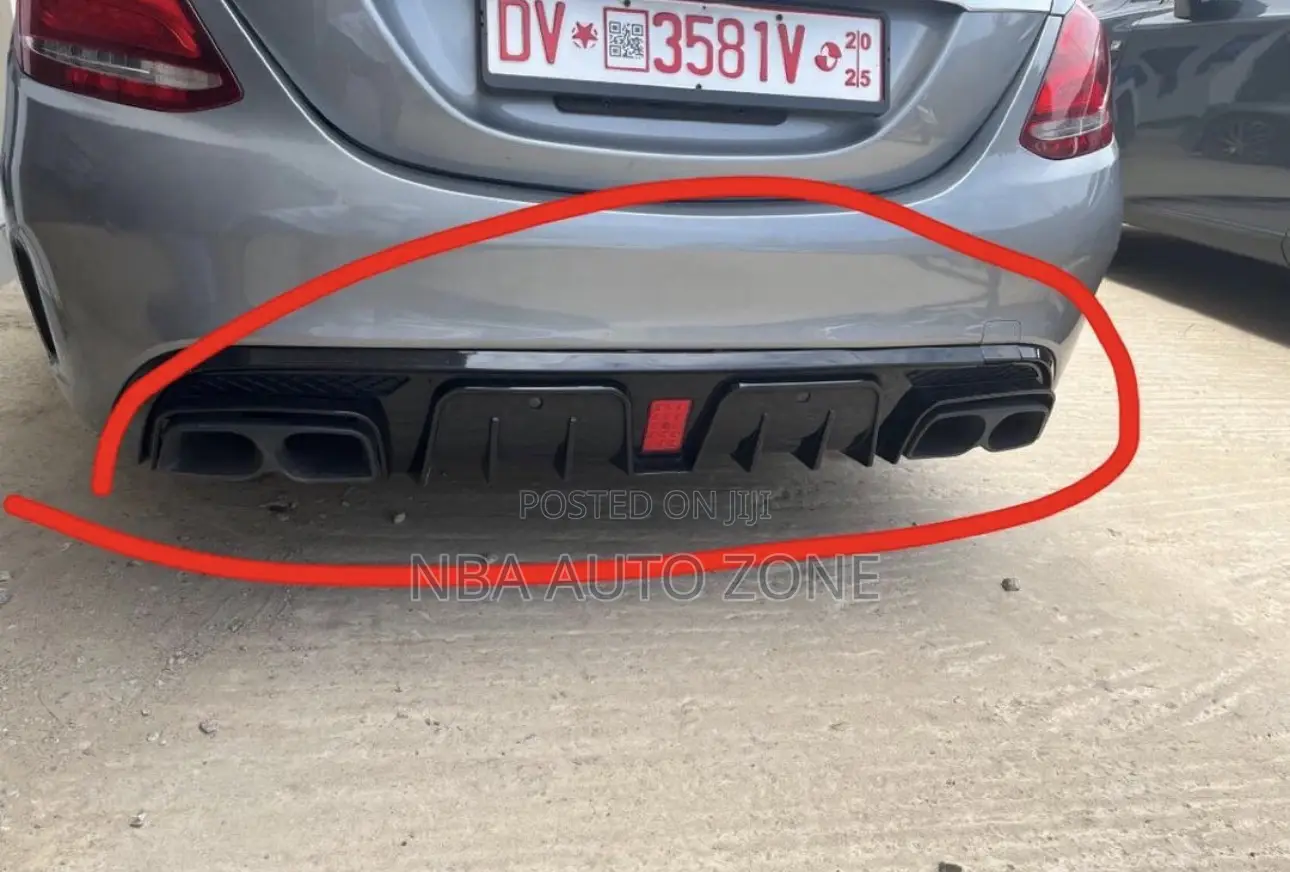 Mercedes Benz Amg Back Bumper Complete Diffuser With Led Lights