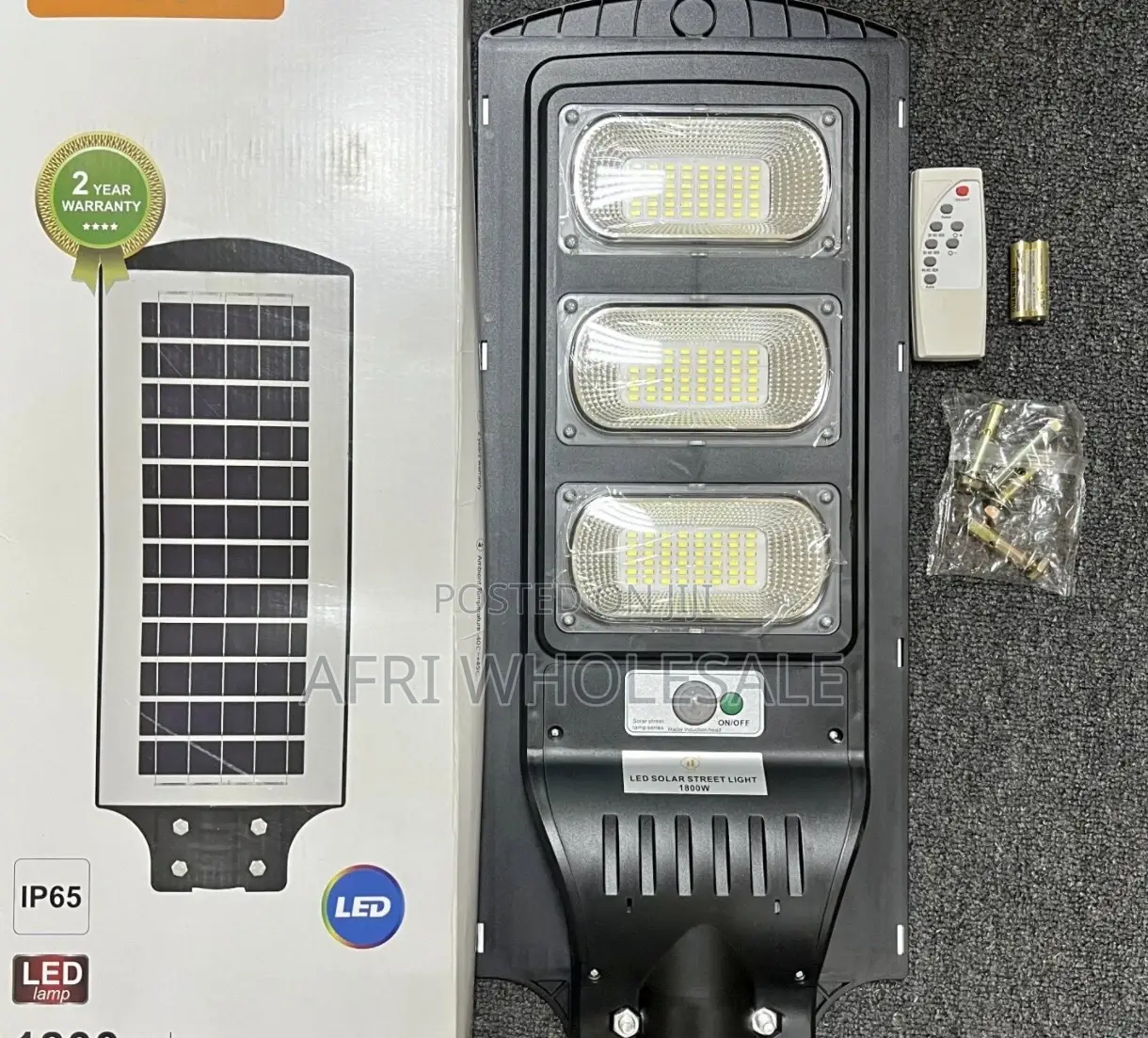 Durable Bright Solar Streetlight Complete Street Lights Remote Panel