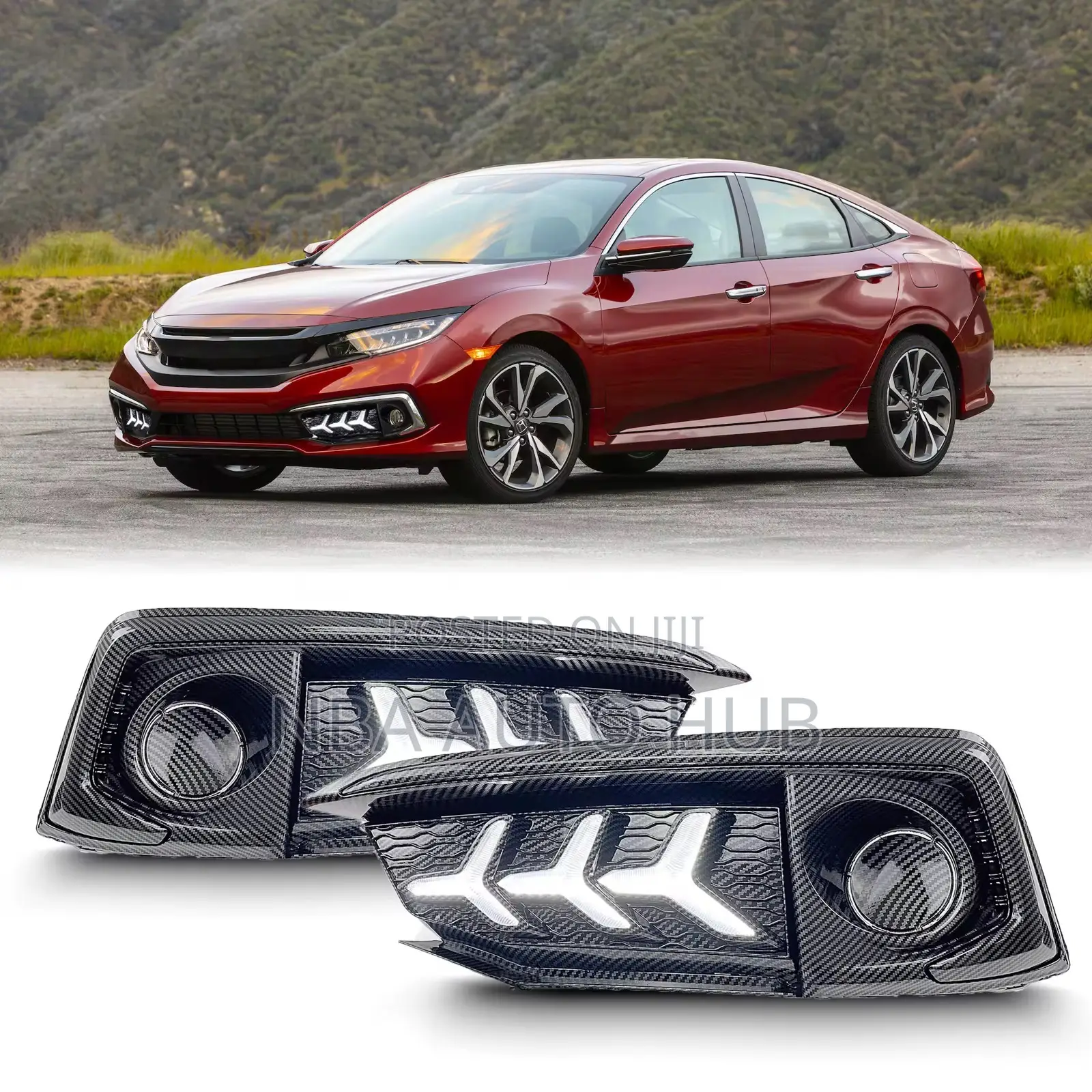 Honda Civic Front Bumper Led Light Reflector