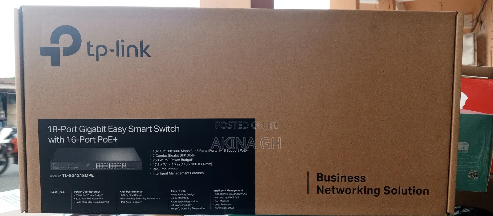Tp-Link 16 Port Poe Gigabit Easy Smart Switch With 2 SFP Tl-Sg1218mpe